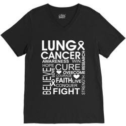 lung and cancer V-Neck Tee | Artistshot