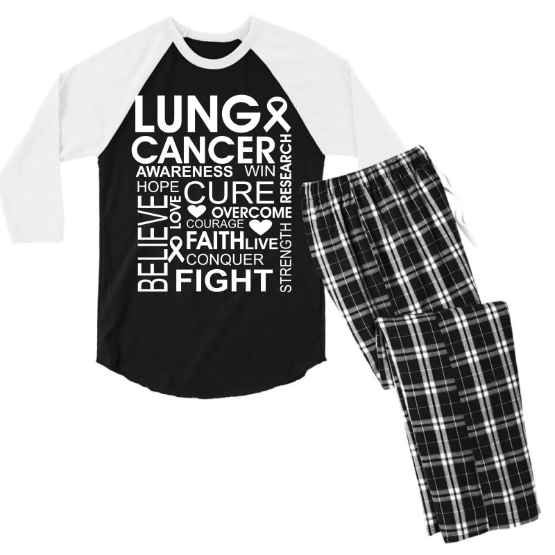 Lung And Cancer Men's 3/4 Sleeve Pajama Set | Artistshot