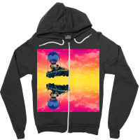 Twilight Flight Zipper Hoodie | Artistshot