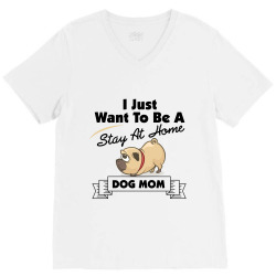 i just want to be a stay at home mom dog V-Neck Tee | Artistshot