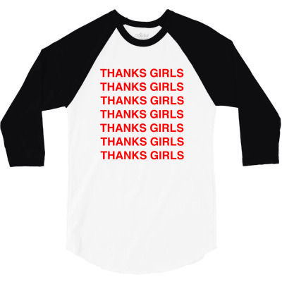 Thanks Girls 3/4 Sleeve Shirt Designed By Zeynepu