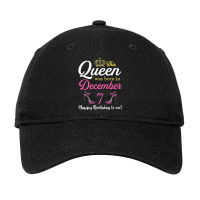 This Queen Was Born On December 7 Birthday High Heels T Shirt Adjustable Cap | Artistshot