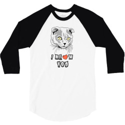 i meow you cat 3/4 Sleeve Shirt | Artistshot