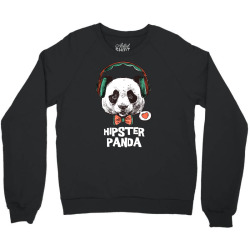 hipster panda Crewneck Sweatshirt | Artistshot