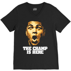 The Champ Is Here V-Neck Tee | Artistshot