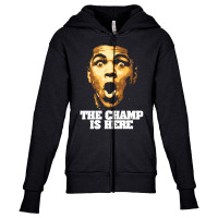 The Champ Is Here Youth Zipper Hoodie | Artistshot