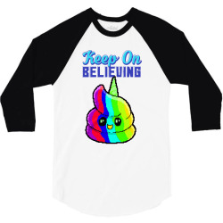 keep on believeng unicorn 3/4 Sleeve Shirt | Artistshot