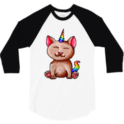 kitty unicorn 3/4 Sleeve Shirt | Artistshot