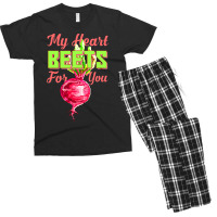 My Heart Beets For You Food Puns Men's T-shirt Pajama Set | Artistshot