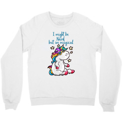 nerd and magical unicorn Crewneck Sweatshirt | Artistshot