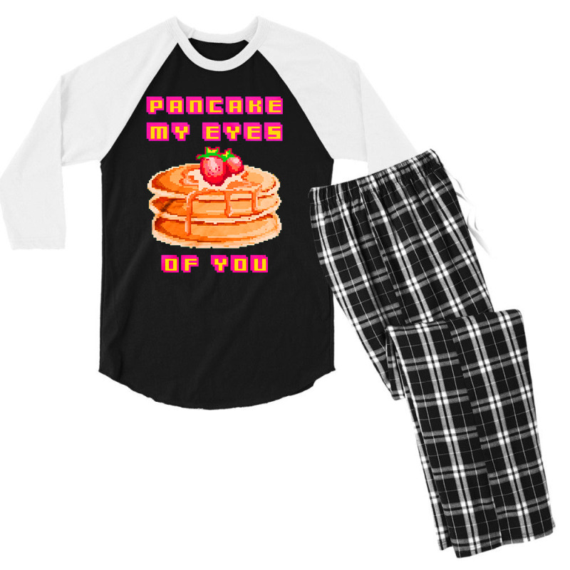 Pancake My Eyes Of You Men's 3/4 Sleeve Pajama Set | Artistshot