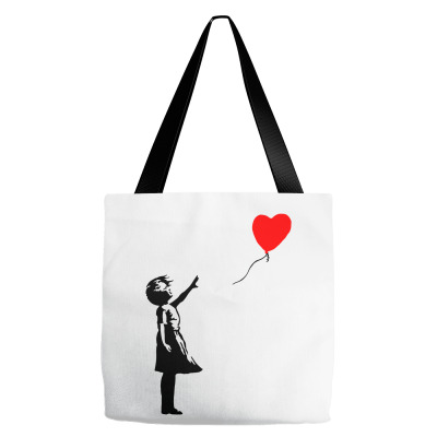 Banksy Girl With Balloon Tote Bags Designed By Toweroflandrose