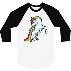 puke of the unicorn 3/4 Sleeve Shirt | Artistshot