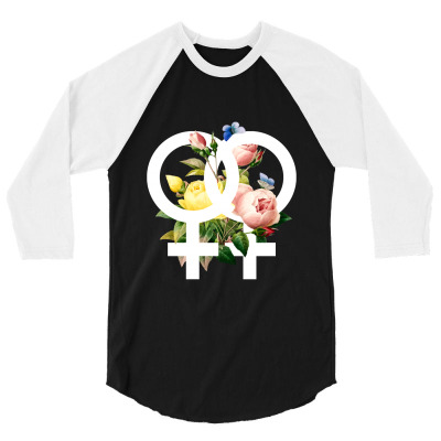 Lesbian For Dark 3/4 Sleeve Shirt Designed By Zeynepu