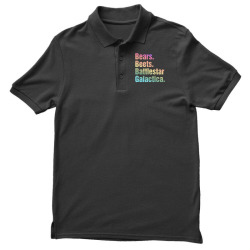 bears beets battlestar galactica pastel text Men's Polo Shirt | Artistshot