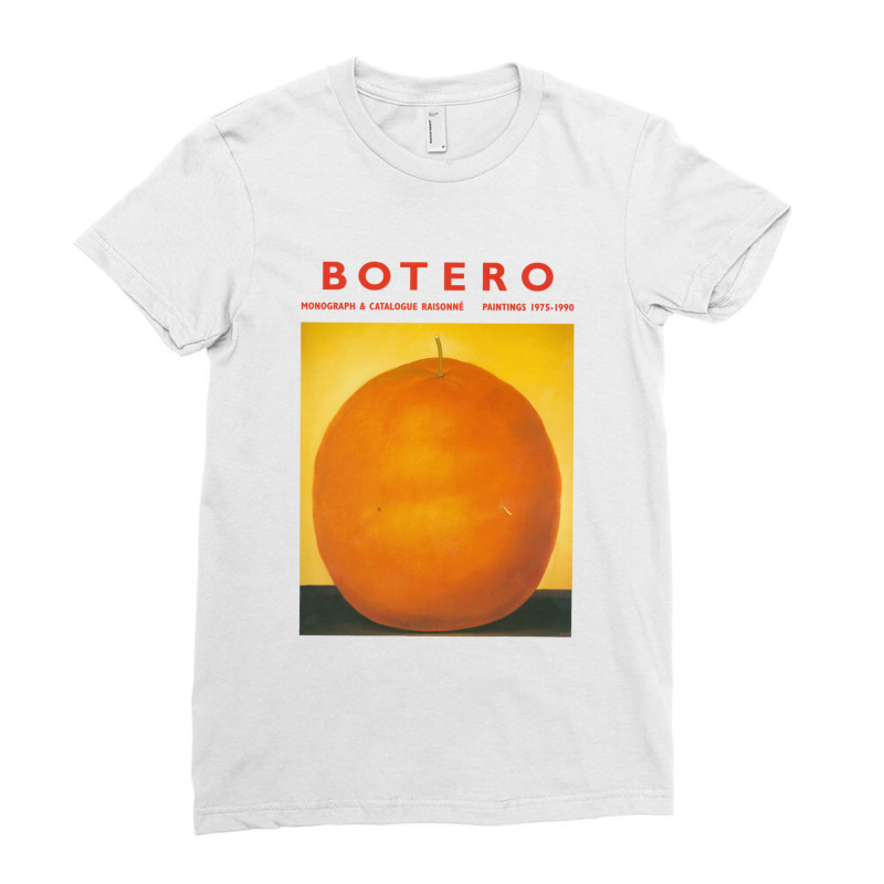 Fernando Botero Orange Ladies Fitted T-shirt | Artistshot