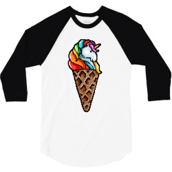 unicorn cone 3/4 Sleeve Shirt | Artistshot
