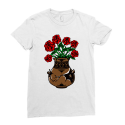 flower and vase Ladies Fitted T-Shirt | Artistshot