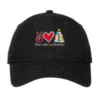 Peace Love Christmas Tshirt   Funny Christmas Tree Book Tree T Shirt Adjustable Cap | Artistshot