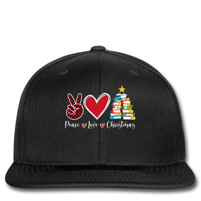 Peace Love Christmas Tshirt   Funny Christmas Tree Book Tree T Shirt Printed hat by Maria_Jezierski | Artistshot