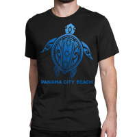 Panama City Beach Fl Tribal Tattoo Blue Sea Turtle Souvenirs T Shirt Classic T-shirt | Artistshot