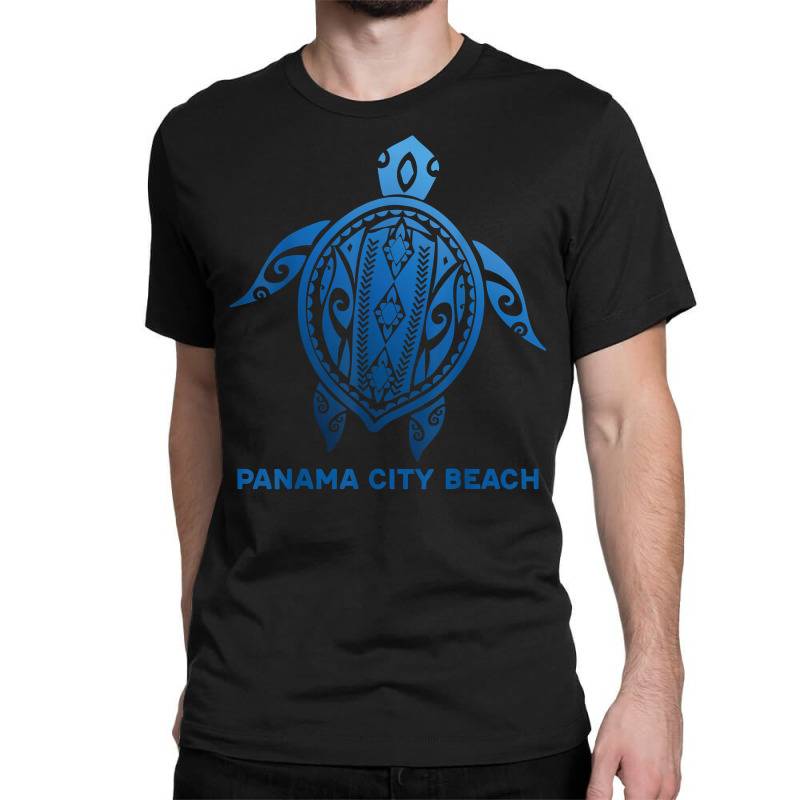 Panama City Beach Fl Tribal Tattoo Blue Sea Turtle Souvenirs T Shirt Classic T-shirt by ovarddmjipsonmfg | Artistshot