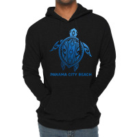 Panama City Beach Fl Tribal Tattoo Blue Sea Turtle Souvenirs T Shirt Lightweight Hoodie | Artistshot