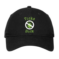 Ticks Suck Shirt Lyme Disease Gift Green Awareness Ribbon 2 Adjustable Cap | Artistshot