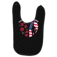 Peace Love Remember Red Poppy Flower Soldier Veteran Day T Shirt Baby Bibs | Artistshot