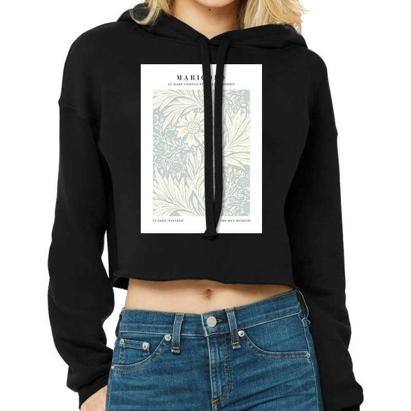 William Morris Marigold Cropped Hoodie by Cheryl J McSwain | Artistshot