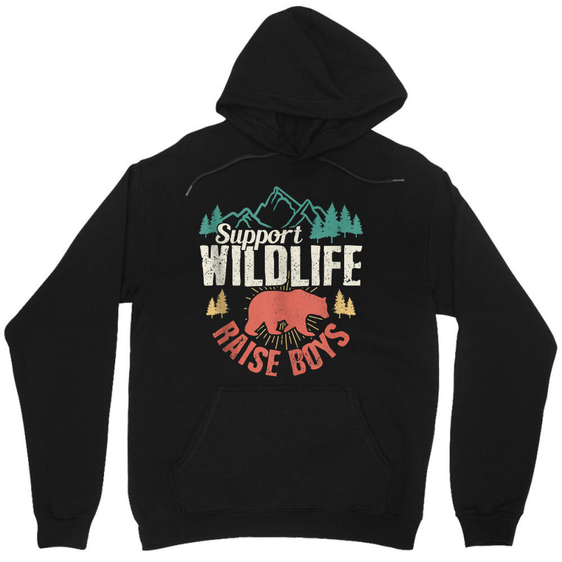 Support Wildlife Raise Boys Mom Dad Wild One Funny Gift Tank Top Unisex Hoodie | Artistshot