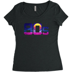 80s vaporwave Women's Triblend Scoop T-shirt | Artistshot