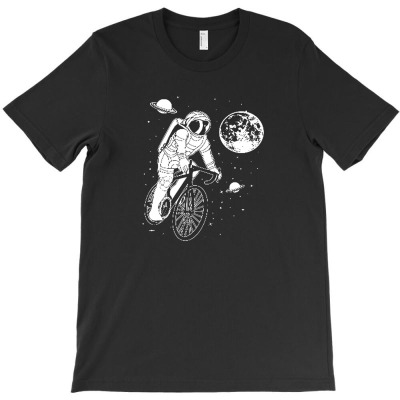 Astronaut Space Bicycle Funny T-shirt Designed By Davian