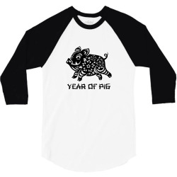 year of pig for light 3/4 Sleeve Shirt | Artistshot