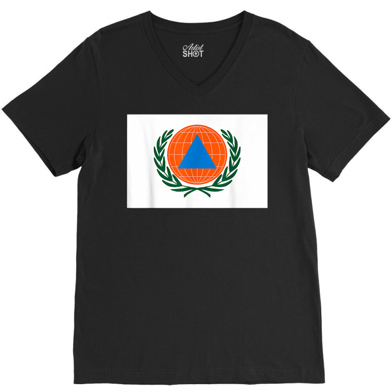 International Civil Defence Organization Flag T Shirt V-neck Tee | Artistshot