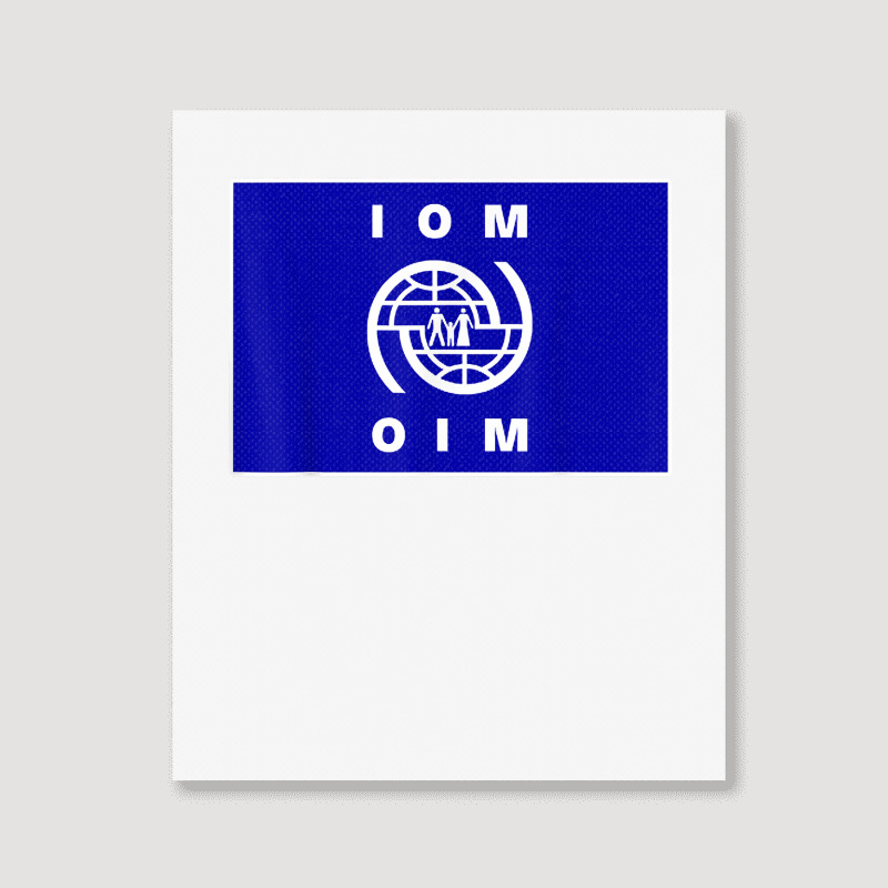 International Organization For Migration (iom) Flag T Shirt Portrait Canvas Print | Artistshot