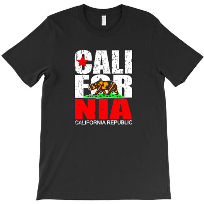California Republic Bear T-shirt Designed By Siti