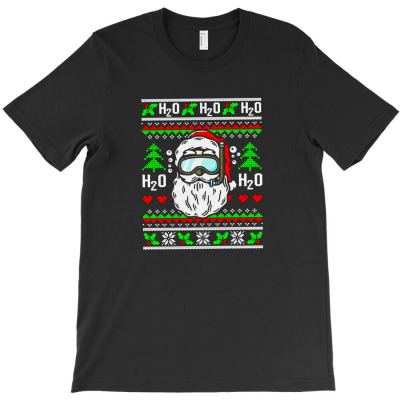 Santa Scuba Diving H2o  Funny Christmas Ugly T-shirt Designed By Siti