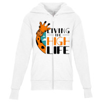 Livin The High Life Youth Zipper Hoodie | Artistshot