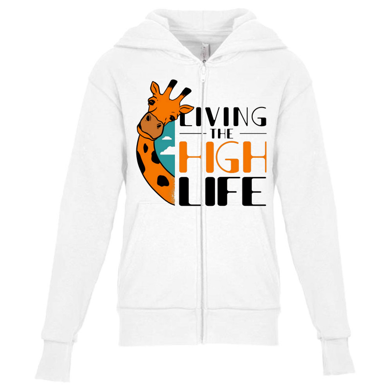 Livin The High Life Youth Zipper Hoodie | Artistshot