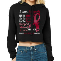 I Wear Burgundy For Sickle Cell Anemia Awareness T Shirt Cropped Hoodie | Artistshot