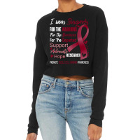 I Wear Burgundy For Sickle Cell Anemia Awareness T Shirt Cropped Sweater | Artistshot