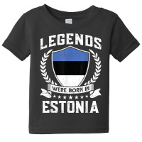 Vintage Design Estonian Flag Legends Were Born In Estonia T Shirt Baby Tee | Artistshot