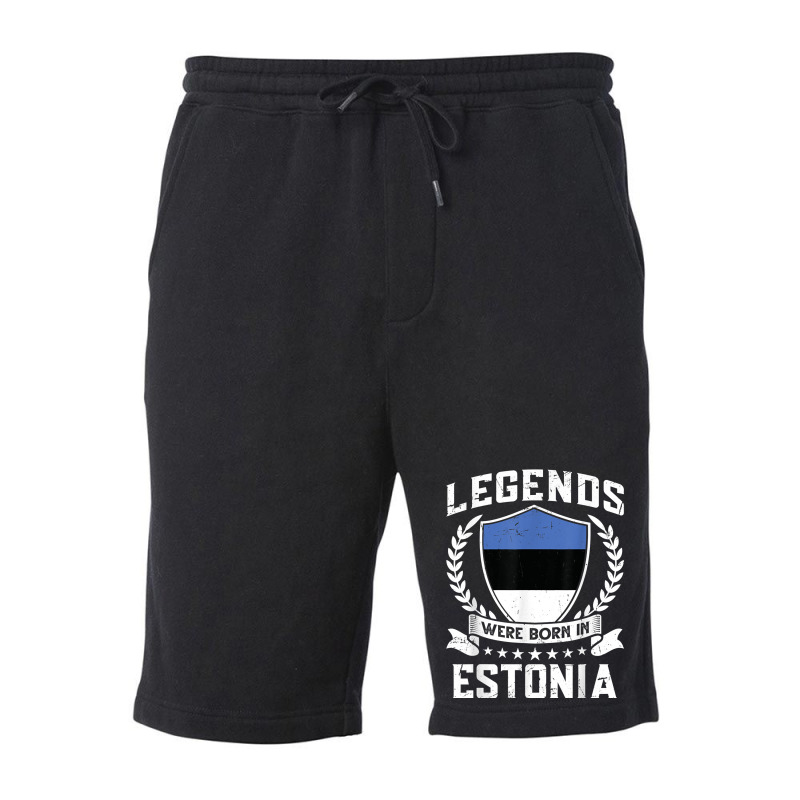 Vintage Design Estonian Flag Legends Were Born In Estonia T Shirt Fleece Short | Artistshot