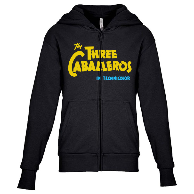 The Three Caballeros Title Card Youth Zipper Hoodie by Brigjen | Artistshot