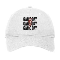 Vintage Game Day Football Lightning Bolt Funny Team Sport T Shirt Adjustable Cap | Artistshot