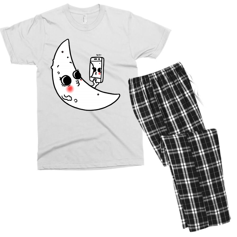 Selfie Moon Men's T-shirt Pajama Set | Artistshot