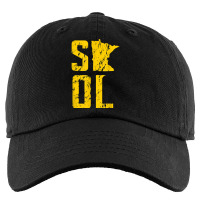 Skol Viking Helmet Distressed Vintage Yellow Purple Shirt Kids Cap | Artistshot