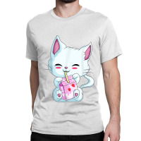 Cute Cat Strawberry Milk Shirt For Women Girls, Kawaii Neko T Shirt Classic T-shirt | Artistshot