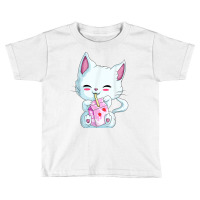 Cute Cat Strawberry Milk Shirt For Women Girls, Kawaii Neko T Shirt Toddler T-shirt | Artistshot